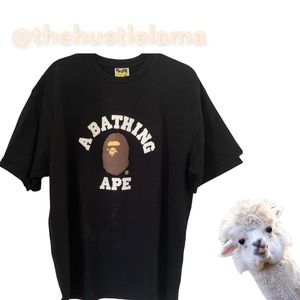 BAPE Black College Tee